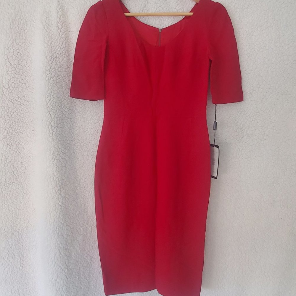 NWT Dolce & Gabbana Knee-Length Dress Concealed rear zip fastening Sz 42 Red